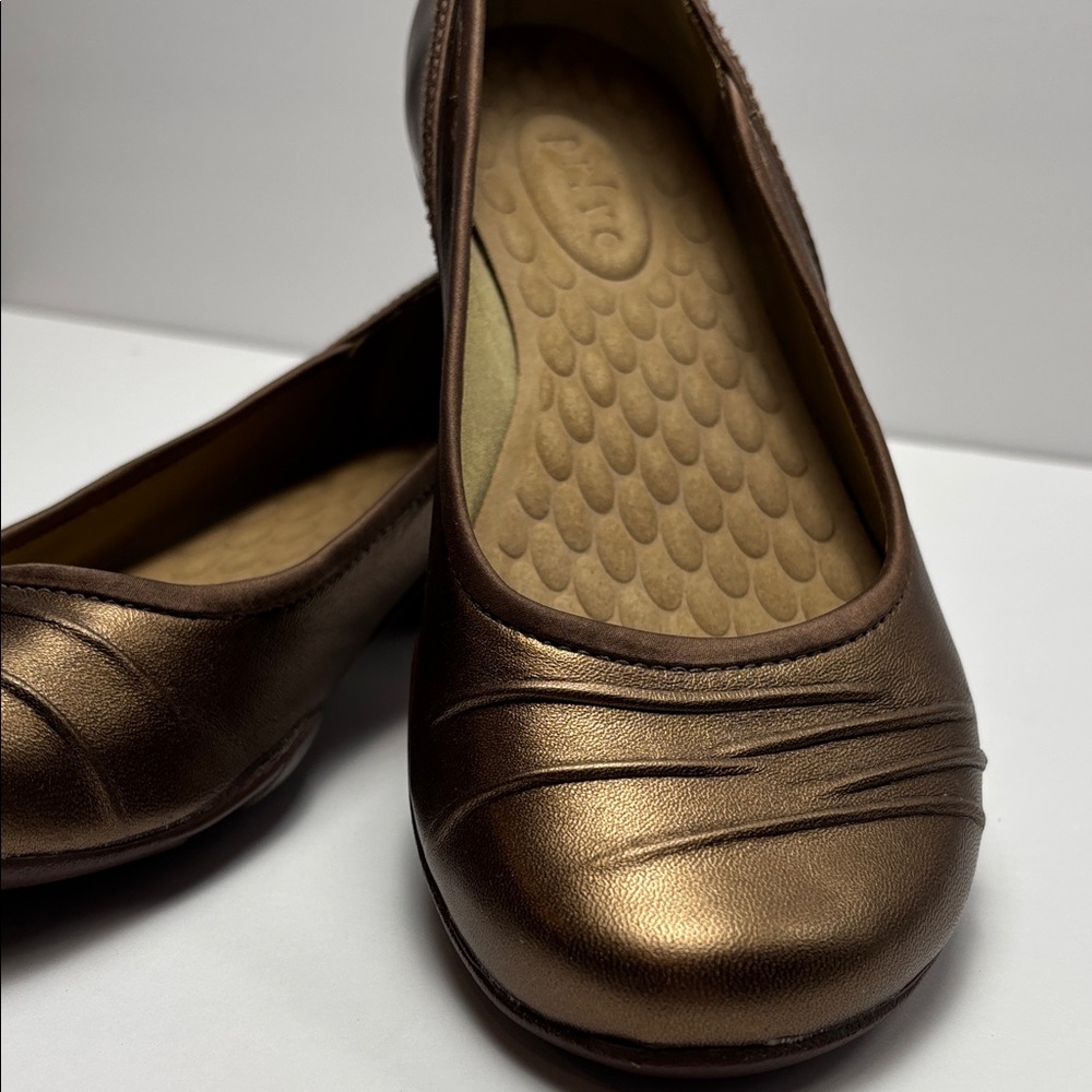 Clarks Privo Women's 6.5 Metallic Bronze Ballet Flats #0266 - Picture 5 of 12